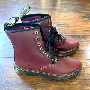 Dr Martens maroon boots